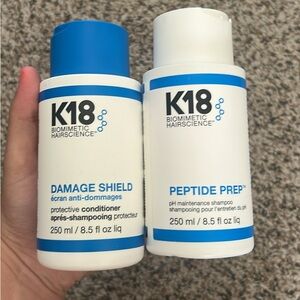 K18 White and Blue Hair Care Essentials for Damage Protection